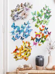 12 pièces Stickers muraux de papillon pour salon, chambre à coucher, bureau, décoration de mariage, décoration de la maison, décoration de fête, cadeau décoration murale, décoration de chambre à coucher, décoration de la maison, papier peint de salon, décorations de fête, décoration de salon, décoration de bureau, articles de décoration de la maison, stickers personnalisés