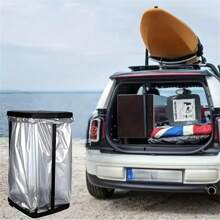 حامل سلة المهملات القابل للطي 13 جالون، سلة قمامة محمولة للداخل والخارج، مناسب للسيارات والمركبات الترفيهية والمطبخ والتخييم والنزهات والحفلات - هدية مثالية لجميع المناسبات