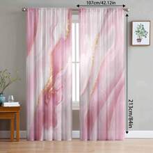 2 件卡通房间窗帘，涤纶客厅窗帘，卧室遮光窗帘，卧室装饰家居，卧室婚礼装饰风格，无需钻孔的遮光窗帘，圣诞节家居装饰 - 彩色 - 查看 2