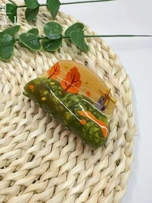 1pc New Fashion Hairpin Claws, Spring, Summer, Autumn And Winter Four Seasons Graffiti Acetate Grab Clip Ladies Hair Claw , New Hair Clip Hair Ornament