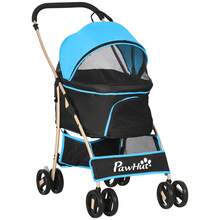 PawHut Passeggini per animali domestici - Blu reale - Visualizzare 2