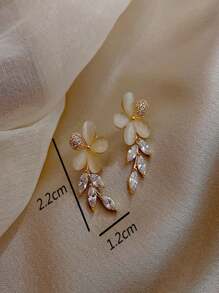2pcs Creative Fashion Flower Earrings, Daily Decoration Accessories, Girls' Festivals, Birthdays, Parties, Anniversary Commemorative Gifts