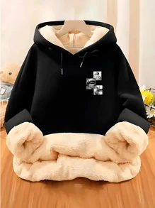 Imported Plush Lining Sweatshirt In Black Color Model: Statues - SPECIAL Launch 2025