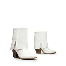 Women's  Mid Calf Boot Cowboy Boots - White - View 6