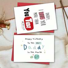 Geburtstagskarte "Weltbester Papa" - perfekt für Ehemann oder Vater, ideales Geschenk zur Feier eines Vaters zum ersten Mal, kreative Grußkarte und Andenken zum Vatertag - perfekte Geburtstagsdekor, 5*7 Zoll - mit dickem Umschlag