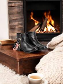 Women Fashion Boots - 黑色 - 查看 1