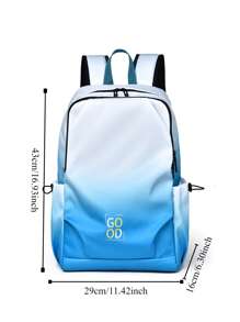 Ombre Backpack For Men, Fashion Laptop Bag, Waterproof, Large Capacity, Casual For College/University Student, Commuting