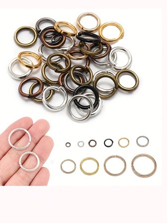 200 ชิ้น แหวนเปิดเหล็กหลายสีขนาด 3-20 มม. - อุปกรณ์ประดิษฐ์เครื่องประดับ DIY - สำหรับนักออกแบบเครื่องประดับและช่างฝีมือ - เหมาะสำหรับต่างหู กำไล และสร้อยคอ