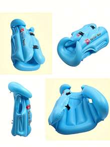 1pc Inflatable Swimming Vest, Thickened PVC Buoyancy Life Jacket For Beginner Swimmers (Random ABC Pattern & Color)