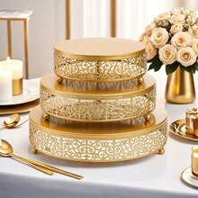 1pc Elegant Metal Cake Rack, Perfect For Weddings, Party Events, And Birthdays, Suitable For Desserts, Candies, Cupcakes, And Pastry Trays