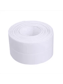 PVC 浴室马桶缝隙填缝条、厨房角线贴纸 - 1 件白色粘合密封胶带，实现无缝饰面