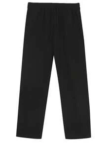 Pantalones cortos holgados con cordón para hombre, pantalones casuales para todas las estaciones - Negro - Ver 5