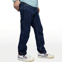 World JSM Silver Denim Jeans Fabric 14 Ounces Thick Silver World - 寶藍色 - 查看 3