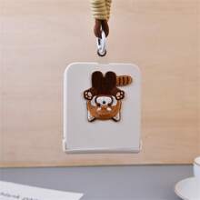 Funda de teléfono con parche de animal lindo y correa portátil compatible con Samsung Galaxy Z Flip 5 6 Flip6 Zflip7 ZFlip5 Zflip 6, funda trasera con correa, funda de teléfono compatible con resistente al agua, a los golpes y a los arañazos - Blanco antiguo - Ver 6