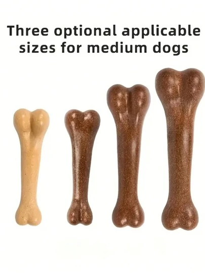 耐咬狗玩具 - 骨头形状互动式咀嚼训练棒，适合所有犬种的咀嚼玩具 - 互动式牙齿棒，坚固的聚乙烯材料