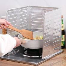 1pc, Kitchen Oil Splash Guard, Anti SplatterShield Guard, Kitchen Oil Baffle Plate, NonstickSplatter Guard, Aluminium Anti Splatter ShieldGuard,Stove Heat Insulation Baffle,KitchenGadgets ForSchool,Office,Household,Travel,Bag,Organizer,Storage Vale