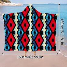 1 pièce Serviette de plage à capuche extra large, surdimensionnée, super absorbante, couverture de plage anti-sable, serviette de plage en fibre super fine, indispensable pour l'été, coupe-vent, écran solaire, plage, fête, séchage en voyage, camping, accessoires de plage, cadeau essentiel de vacances