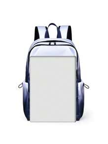 Ombre Backpack For Men, Fashion Laptop Bag, Waterproof, Large Capacity, Casual For College/University Student, Commuting