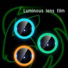 [Smart Photochromic]Compatible With IPhone Lens Cover For 16 Pro Max/15 Pro Max/14 Plus Glow Camera Lens Protector | 9H Military-Grade Anti-Explosion Tempered Glass | Night Shooting Internet Celebrity Magic Tool/Tik | Anti-Scratch Anti-Fingerprint Anti-Fall Three-In-One Gift For Birthday, Family, Friends Lens Protector, Phone Accessories