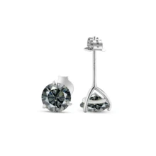 三爪闪亮莫桑石设计耳钉 925 纯银首饰 可爱简约风格日常佩戴配饰