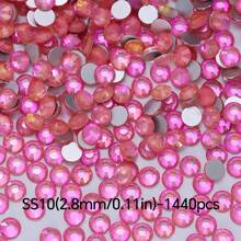 Cristales de ópalo de la serie cristalina - Gemas con piedras de imitación de 2-6.5 mm (0.0787-0.256") para pegar en ropa, decoración del hogar, arte de uñas, regalos de boda, aniversario y manualidades - 1440/288 piezas (Azul zafiro/Verde esmeralda/Amarillo ocaso/Magenta/Rosa intenso)