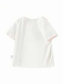 Balabala Girls' Embroidered Short-Sleeve Tee, Sweet & - Original White - View 5