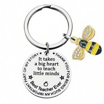 1 pezzo Portachiavi in acciaio inossidabile per la Festa dell'Insegnante, semplice regalo festivo di Ringraziamento per insegnanti/anziani, accessori per auto, carino stile gotico Y2K
