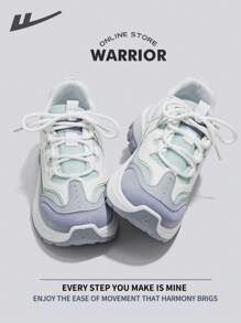 WARRIOR Warrior Comfortable Street Style Chunky Shoes For WomenSpring And SummerLightweight Comfortable Breathable Running Shoes Modest Style Casual Yet Sleek Sneakers Applicable Throughout The Year Wear-Resisting All-Day Wear Training Sneakers Little White Shoes