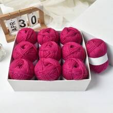 24/12/6/1 件 50g 套装彩色纱球，手工 DIY 针织，粘贴绘画，涤纶纱，手工编织钩包，帽子，围巾线，8/4 股储物篮，手工编织中粗纱适用于各种针织产品，适用于彩色艺术和 DIY 工艺品 - 彩色 - 查看 27