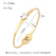 3/1 套装时尚珠宝派对珠宝镀金女士手链，节日风格三叶草方晶锆石吊坠项链配饰，节日礼物 - 小鎖吊墜組合款 - 查看 9