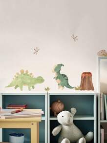 Waterproof Dinosaur Wall Decals, Dino Alphabet Wall Stickers, DIY Wall Decor For Boy Girl Kids Nursery Baby Bedroom Living Room Classroom