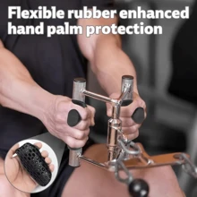 2pcs Silicone Fitness Grips, Rubber Non-Slip Exercise Grips, Palm Protection Wrist Guards, Design, Comfortable Grip, Suitable For Gym Training And Exercise, Weightlifting, Deadlift, Bar Pad Pull-Up Grips