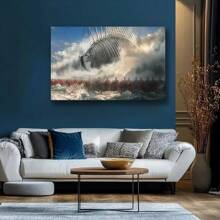 Framed Attack Anime Poster On Titan Family Wall Decor Apartment Decor Wall Posters Poster Decorative Painting Canvas Wall Art Living Room Posters Bedroom Painting Birthday Party Decor, Mother's Day New Year Easter Gift,  Home Living Room Office Wall Decor, Perfect Gift And Wall Decoration - 框架 - 查看 4