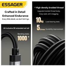 ESSAGER Cavo audio adattatore da Type C a 3,5 mm per telefono cellulare e auricolari