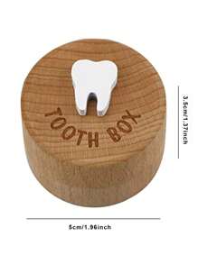 1 pieza Caja de dientes de madera linda para bebé, caja para guardar los dientes del bebé niña, caja de dientes redonda de madera maciza para bebé niño, caja de joyería, caja de almacenamiento, recuerdo para bebé, caja para recolección de cabello fetal y cordón umbilical, un regalo memorable que los padres pueden dar a sus bebés para una hermosa infancia