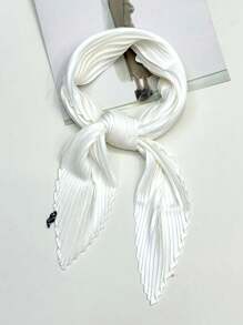 新款簡約純色方巾，70cm壓花絲巾，適用於女性，多功能、萬能，可作腰帶、髮帶、頸巾或時尚頸巾。巾帶，頭帶，髮箍，讓您的造型更加華麗。 - 多色 - 查看 43