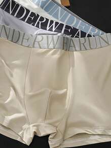 4pcs Men's Letter Print Briefs, Soft & Comfortable Men's Boxer Briefs, Men's Underwear