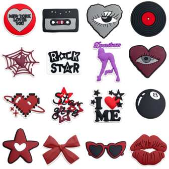 16 件卡通 Y2K 鞋饰 适用于鞋子装饰饰品