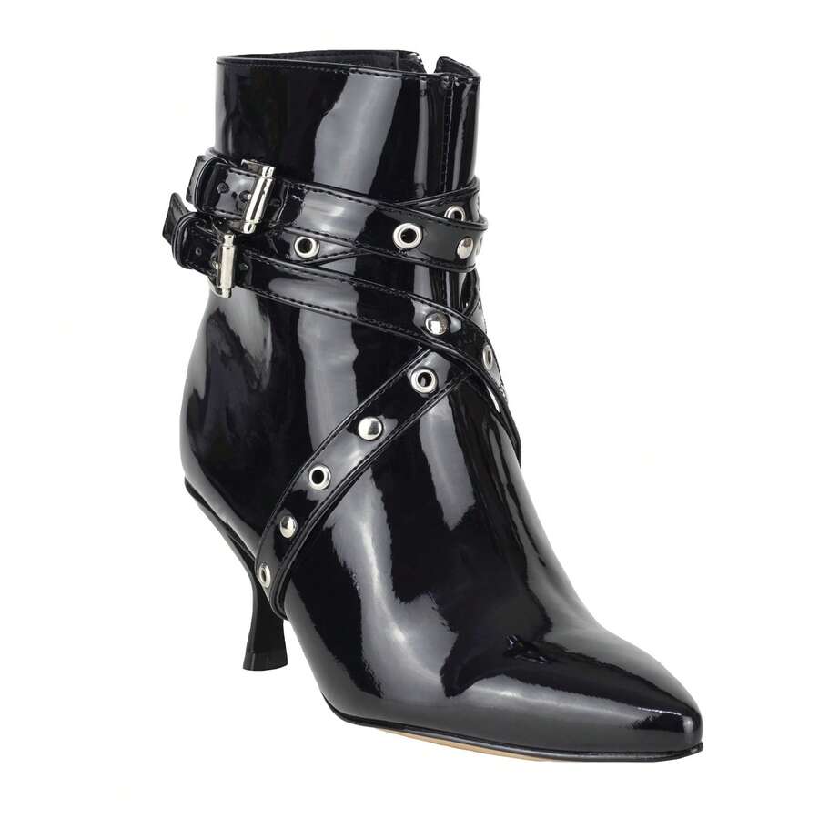 Salamandra Women's Casual Heeled Boot 19751 Black Patent Leather - 黑色 - 查看 1