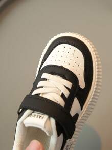 1 Pair Baby Casual Shoes, Toddler Hook And Loop Sneakers, Korean Style Soft Sole Kids Sport Shoes For Autumn/Spring