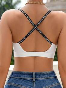 2 PCS Comfortable Love Shoulder Strap Bra For Women Strapless Pack Sexy Bras For Women Sexy Bras Push Up Bras Padded Push Up Bralette Push Up Bra Wireless Push Up Bra Black Push Up Bra Lingerie Push Up Bra Sexy Push Up Bra Curve Ladies Bra Swim Ladies Bra Soft Ladies Bra Underwear - Black - View 4