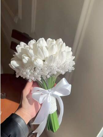 1/10/15/20Pcs Artificial Tulip Flowers With A Realistic Touch. They Are Suitable For Home Decoration, Wedding Bouquets, As Well As Easter And Mother's Day. Ideal For Spring Decoration. For Decorating Vases, Office Decorations, Room Decorations