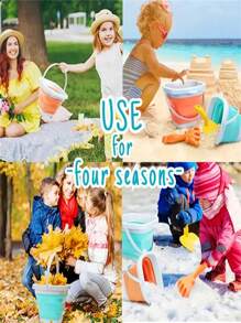 11pcs Children Outdoor Snow Shovel+Beach Toys Water Park Beach Sand Digging & Water Play Tools, Foldable Beach Bucket, Convenient Carry, Parent-Child Interaction Fun Sand & Water Play Set (Style, Accessories & Color Are Random)