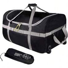 2025-New CampMax Travel Bag Wheels Large Foldable Travel Bag Wheels Black-120L - Black-120l - View 1