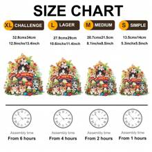 猫咪家族/卡车里的狗木制拼图，精美纸盒，异形拼图玩具，独特的儿童礼物，不对称动物形状木制拼图，装饰艺术绘画