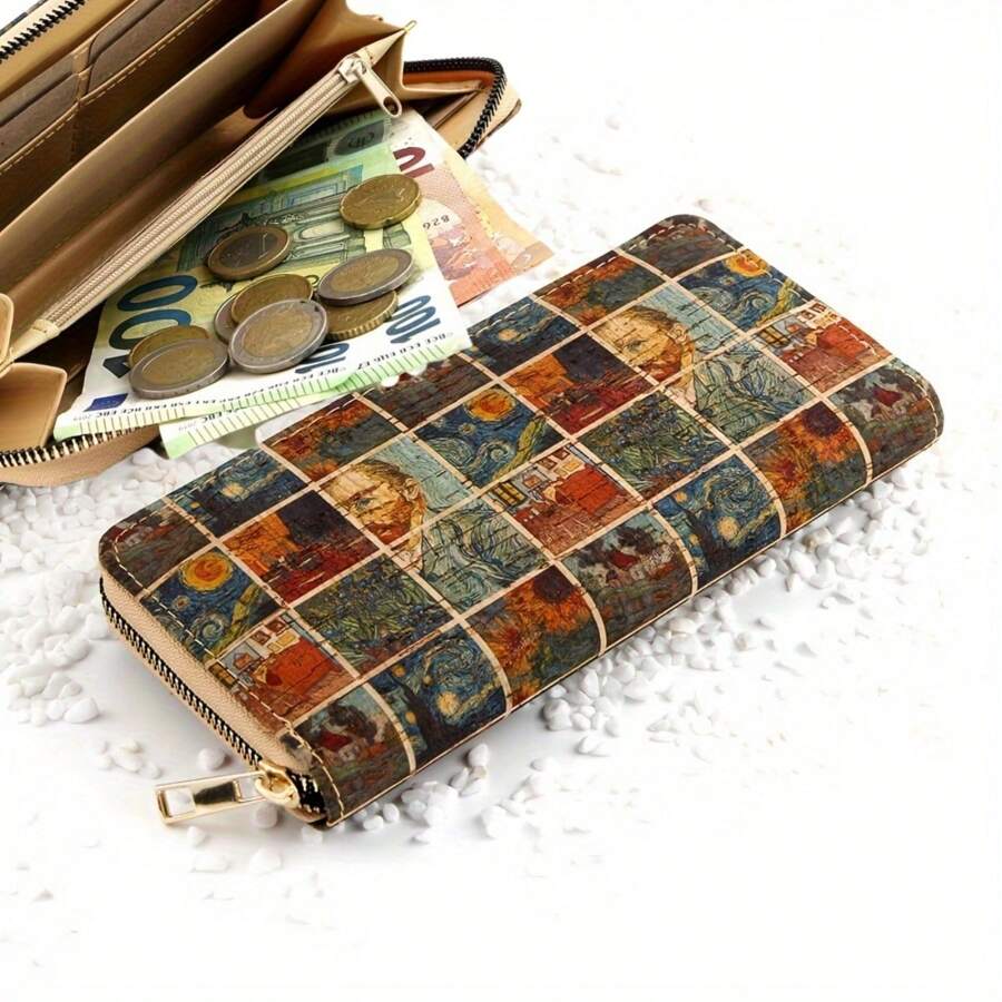 Poșetă ocazională Femei Portofel lung retro Suport card Portofel clasic pentru telefon Portofel mic de modă Portofel ușor Poșetă scurtă Organizator cu fantă pentru card Portofel Boho Portofel multifuncțional Poșetă mare Poșetă practică multistrat Portofel drăguț pentru doamnă/pentru femeie absolventă/pentru studenți Afaceri/navetă/muncă/birou Pentru carte de credit/carte de identitate/bani/numerar/carte de pașaport Moda vintage portabil Multifuncțional