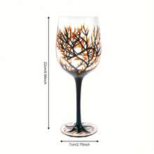 Seasons Tree Wine Glasses Hand Painted Wine Glass Fall Leaves Flower Seasons Colored Wine Glasses For Wine Cocktails Novelty Gift For Birthdays Weddings Valentine's Day