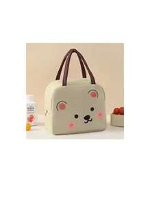 1pc Printed Lunch Bag, Aluminum Foil Insulated Portable Portable Lunch Bag, Waterproof Portable Design, Suitable For School And Office Use - Keep Food Fresh And Delicious, Bento Bags, Tote Bags, Kitchen Picnic Food Storage Bags, Back To School, Outdoor Carrying Bag