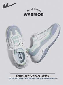 WARRIOR Warrior Comfortable Street Style Chunky Shoes For WomenSpring And SummerLightweight Comfortable Breathable Running Shoes Modest Style Casual Yet Sleek Sneakers Applicable Throughout The Year Wear-Resisting All-Day Wear Training Sneakers Little White Shoes