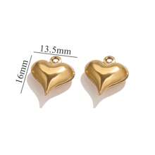 20pcs 304 Stainless Steel Fashion Minimalist 18K Gold Plated Heart Hollow Pendant, Handmade Pendant Necklace, DIY Jewelry Accessories Pendant, Gift For Women - Pendant - View 16